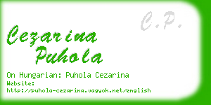 cezarina puhola business card